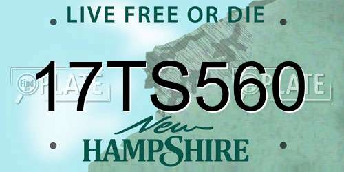 17TS560 New Hampshire License Plate