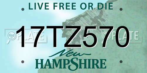 17TZ570 New Hampshire License Plate
