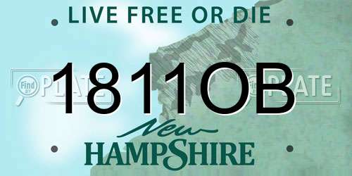 1811OB New Hampshire License Plate