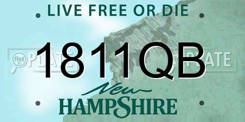 1811QB New Hampshire License Plate