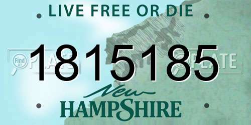 1815185 New Hampshire License Plate