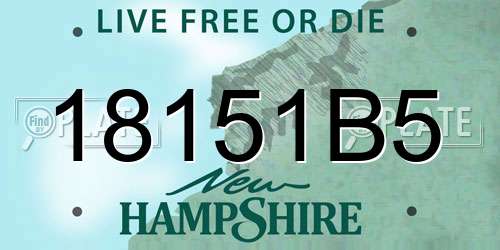18151B5 New Hampshire License Plate