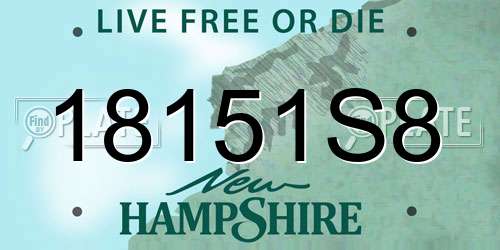 18151S8 New Hampshire License Plate