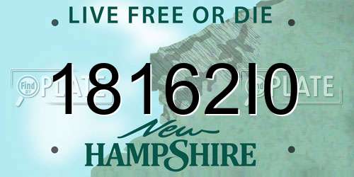 18162I0 New Hampshire License Plate