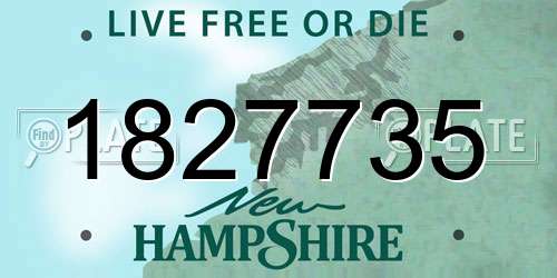 1827735 New Hampshire License Plate