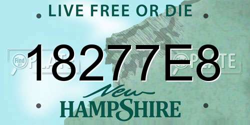 18277E8 New Hampshire License Plate