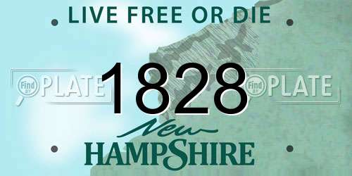 1828 New Hampshire License Plate