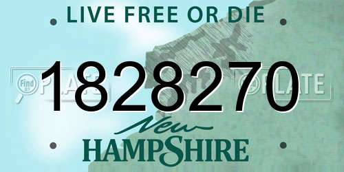 1828270 New Hampshire License Plate