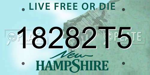 18282T5 New Hampshire License Plate