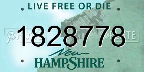 1828778 New Hampshire License Plate