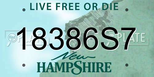 18386S7 New Hampshire License Plate