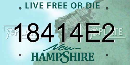 18414E2 New Hampshire License Plate