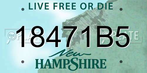 18471B5 New Hampshire License Plate