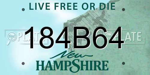 184B64 New Hampshire License Plate