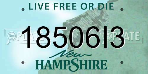 18506I3 New Hampshire License Plate