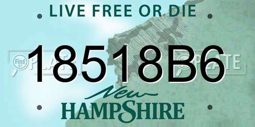 18518B6 New Hampshire License Plate
