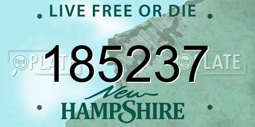 185237 New Hampshire License Plate