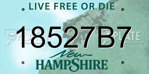 18527B7 New Hampshire License Plate