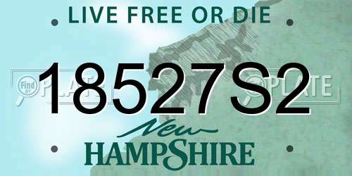18527S2 New Hampshire License Plate