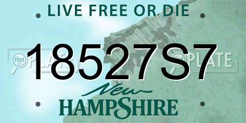 18527S7 New Hampshire License Plate