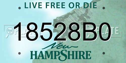 18528B0 New Hampshire License Plate