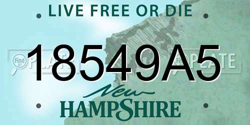 18549A5 New Hampshire License Plate