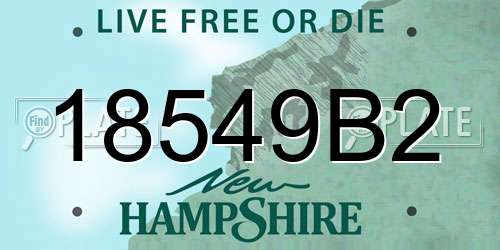 18549B2 New Hampshire License Plate