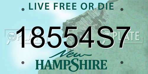 18554S7 New Hampshire License Plate