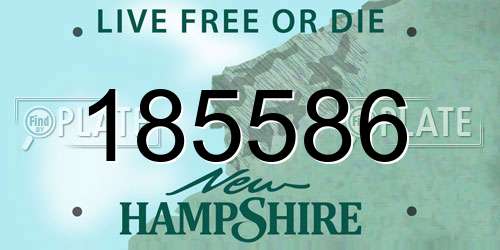 185586 New Hampshire License Plate