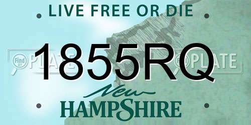 1855RQ New Hampshire License Plate
