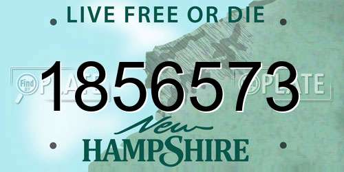 1856573 New Hampshire License Plate