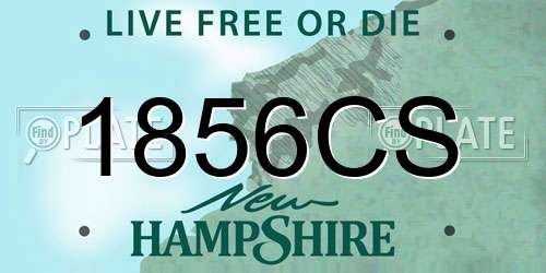 1856CS New Hampshire License Plate
