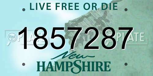 1857287 New Hampshire License Plate