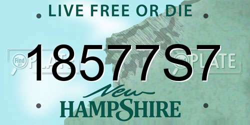 18577S7 New Hampshire License Plate