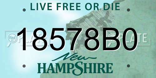 18578B0 New Hampshire License Plate