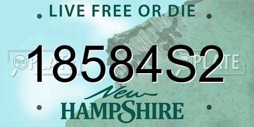 18584S2 New Hampshire License Plate