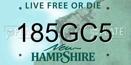 185GC5 New Hampshire License Plate