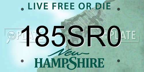 185SR0 New Hampshire License Plate
