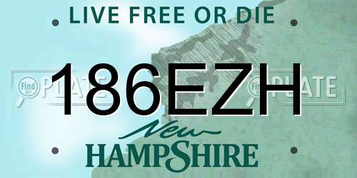 186EZH New Hampshire License Plate