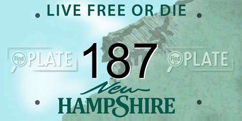 187 New Hampshire License Plate