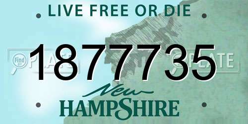 1877735 New Hampshire License Plate