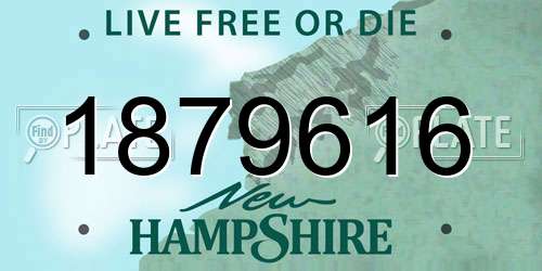 1879616 New Hampshire License Plate