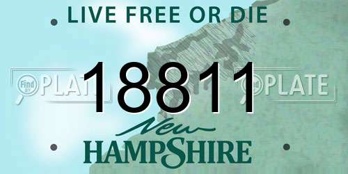 18811 New Hampshire License Plate