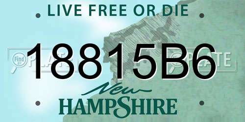 18815B6 New Hampshire License Plate