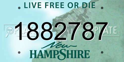 1882787 New Hampshire License Plate