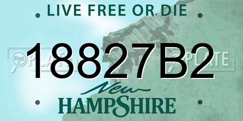 18827B2 New Hampshire License Plate