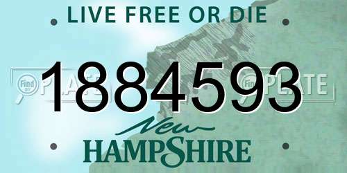 1884593 New Hampshire License Plate