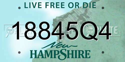 18845Q4 New Hampshire License Plate