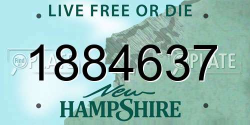 1884637 New Hampshire License Plate