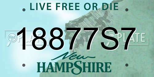 18877S7 New Hampshire License Plate